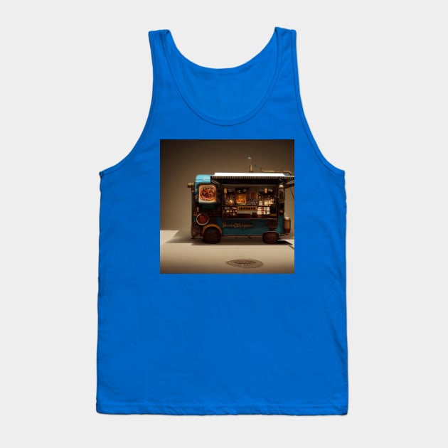 Steampunk Tokyo Ramen Food Truck Tank Top by Grassroots Green